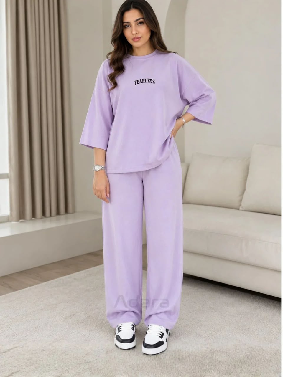 OUTRIX Fearless Premium Co-Ord Set – Oversized Tee & Wide-Leg Trouser